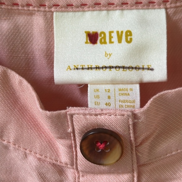 Maeve Anthropologie Linen Blend Top Size 8 - Picture 4 of 12